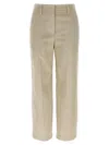Brunello Cucinelli Velvet Trousers With Pockets And Loops In Brown