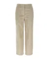 Brunello Cucinelli Velvet Trousers With Pockets And Loops In Brown