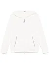 Brunello Cucinelli Women's Cotton And Silk Blend Hoodie In 白色
