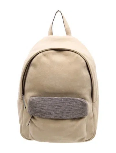 Pre-owned Brunello Cucinelli Monili Backpack In Neutral