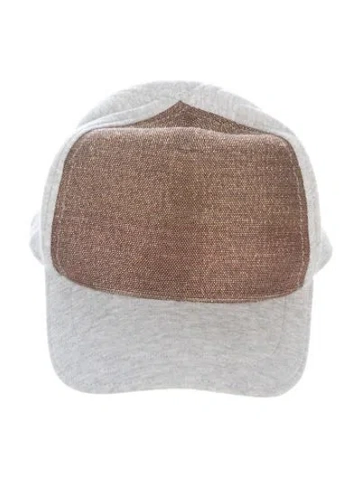 Pre-owned Brunello Cucinelli Monili Baseball Cap In Gray