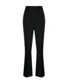 Brunello Cucinelli Monili-bead Bootcut Wool Trousers In Black