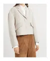 Brunello Cucinelli Monili Bead-embellished Blazer In White