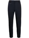 Brunello Cucinelli Monili Bead-embellished Cropped Trousers In Blue
