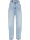 Brunello Cucinelli Monili Bead-embellished Jeans In Blue
