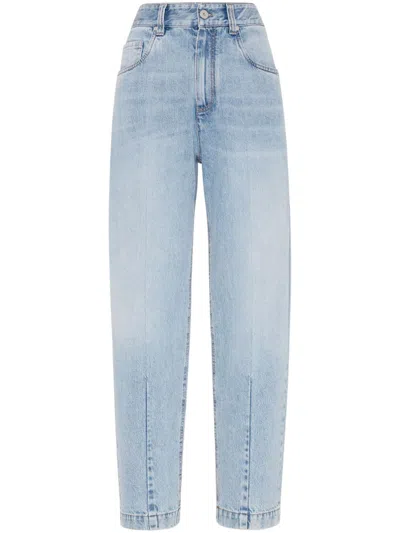 Brunello Cucinelli Monili Bead-embellished Jeans In Blue
