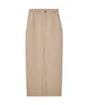 Brunello Cucinelli Monili Bead-embellished Skirt In Nude