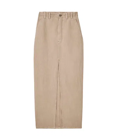 Brunello Cucinelli Monili Bead-embellished Skirt In Nude