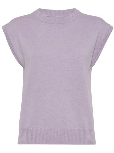 Brunello Cucinelli Monili Bead-embellished Top In Lilac