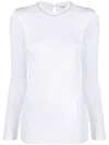 Brunello Cucinelli White Cotton Long Sleeves T-shirt In White