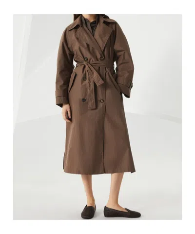 BRUNELLO CUCINELLI BRUNELLO CUCINELLI SHINY DETAIL TRENCH COAT
