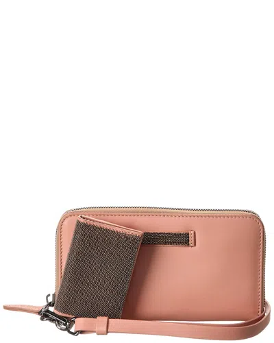 Brunello Cucinelli Monili Bead Leather Wallet