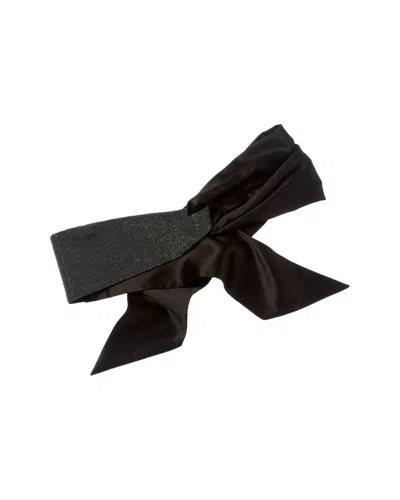 Brunello Cucinelli Monili Bead Silk Head Scarf In Black