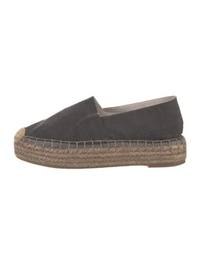 Pre-owned Brunello Cucinelli Monili Beaded Accents Espadrilles In Gray