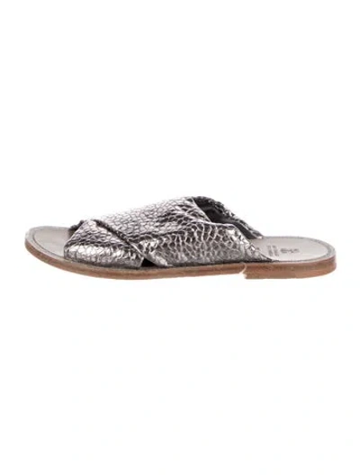 Pre-owned Brunello Cucinelli Monili Beaded Accents Slides