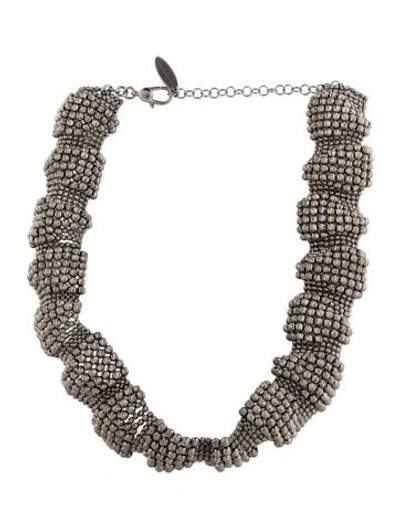 Pre-owned Brunello Cucinelli Monili Beaded Collar Necklace, 16.75" In Multicolor