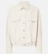 Brunello Cucinelli Monili Beaded Cotton And Linen Jacket In White