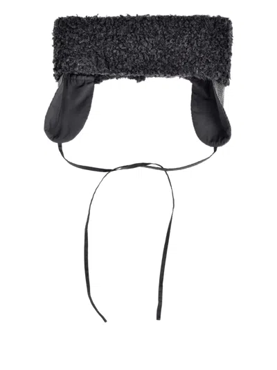 Brunello Cucinelli Monili-beaded Ear-flap Head Band In Black
