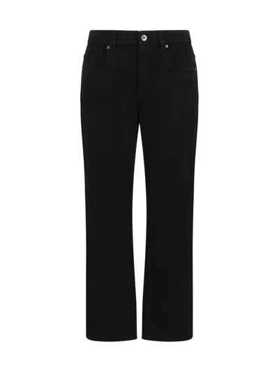 Brunello Cucinelli Straight-leg Satin-finish Trousers In Black