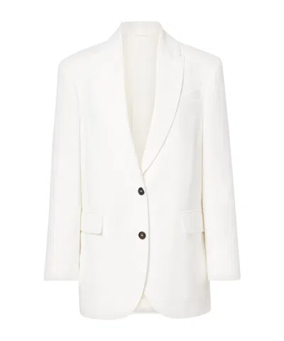 Brunello Cucinelli Monili Blazer In White