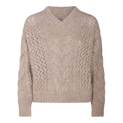 Brunello Cucinelli Cable-knit Sweater In Rope