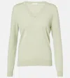 Brunello Cucinelli Monili Cashmere Sweater In Green