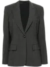 Brunello Cucinelli Blazer Mit Monili-kette In Grau