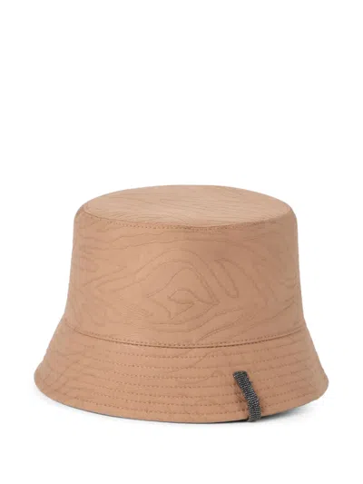 Brunello Cucinelli Monili-chain Bucket Hat In Brown