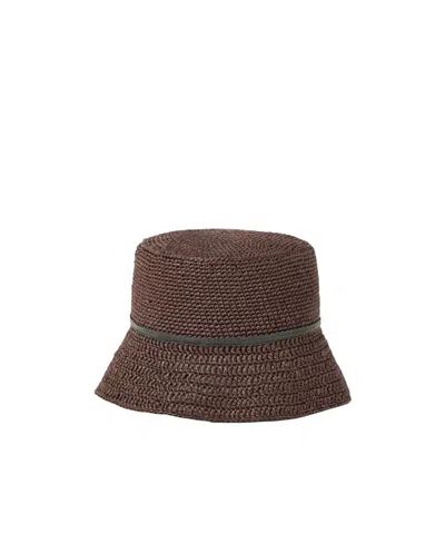 Brunello Cucinelli Monili-chain Bucket Hat In Brown
