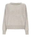 Brunello Cucinelli Monili-chain Cashmere Jumper In Nude