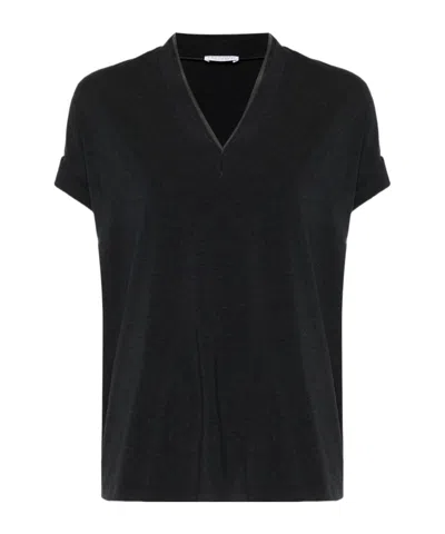 BRUNELLO CUCINELLI MONILI-CHAIN COTTON T-SHIRT