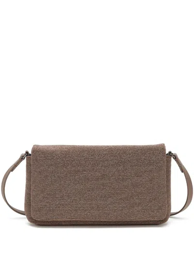 Brunello Cucinelli Monili-chain Cross Body Bag In Braun