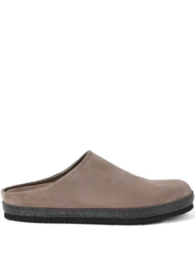 Brunello Cucinelli Flache Monili Mules Mit Kettendetail