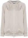 Brunello Cucinelli Monili Chain-detail Hooded Jacket In Grey
