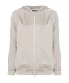 Brunello Cucinelli Monili Chain-detail Hooded Jacket In White