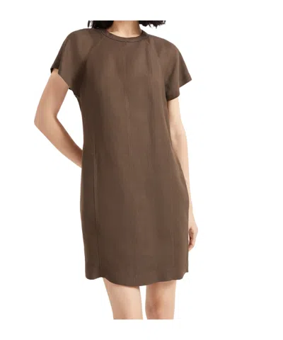 Brunello Cucinelli Monili Chain-detail Mini Dress In Brown