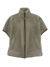 Brunello Cucinelli Lightweight Curly Sheep Shearling Jacket In Gray
