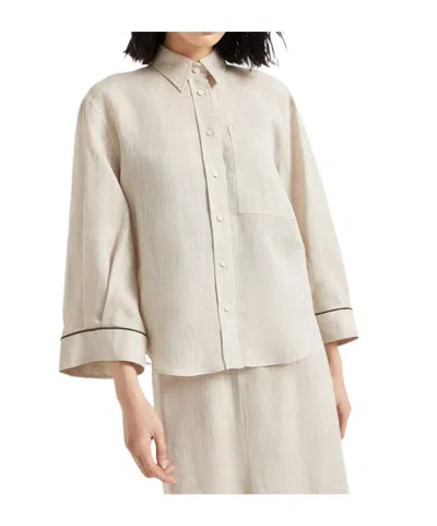 Brunello Cucinelli Monili Chain-detail Shirt In White