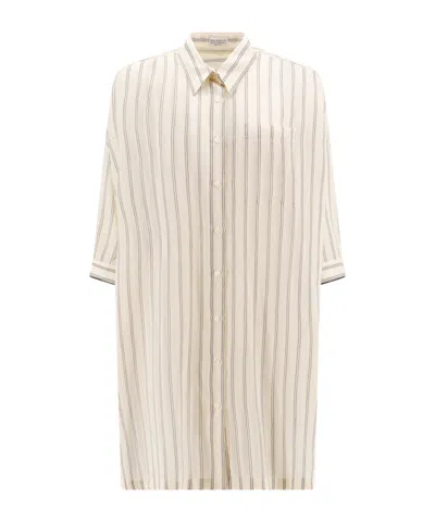 BRUNELLO CUCINELLI BRUNELLO CUCINELLI STRIPED BUTTONED SHIRT