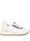 Brunello Cucinelli Techno-calfskin Runner Sneakers In White