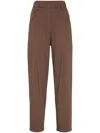 Brunello Cucinelli Monili Chain-detail Straight-leg Trousers In Brown