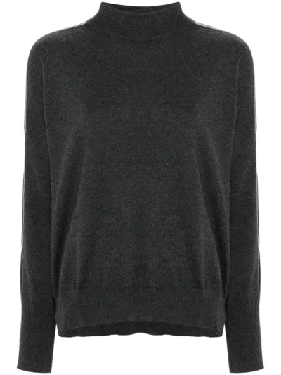 Brunello Cucinelli Monili Chain Detail Sweater In Black  