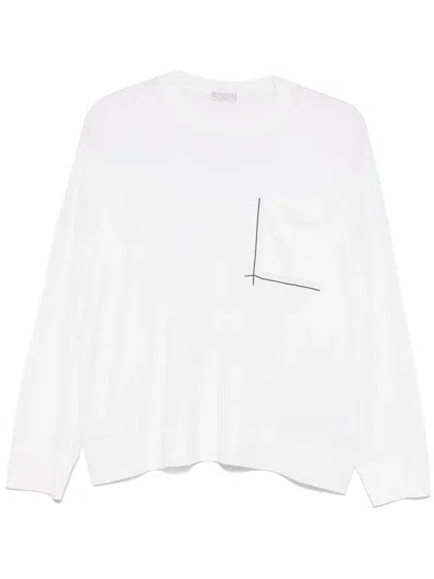Brunello Cucinelli Monili Chain-detail Sweater In White