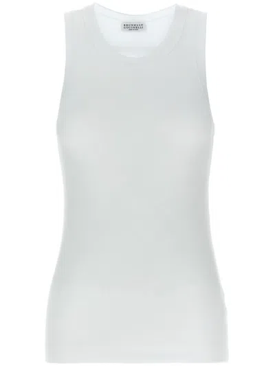 Brunello Cucinelli Monili Chain-detail Tank Top In White