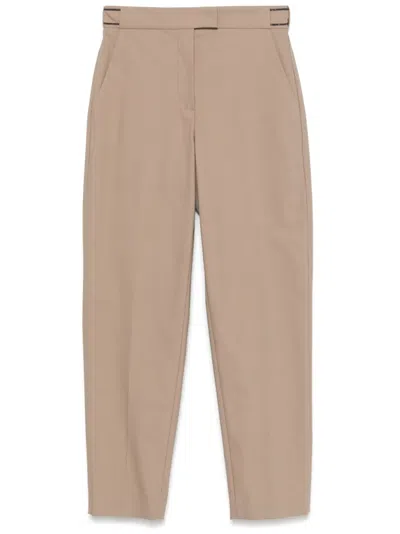 Brunello Cucinelli Monili Chain-detail Trousers In Nude