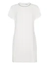 Brunello Cucinelli Monili Twill-minikleid Mit Kettendetail