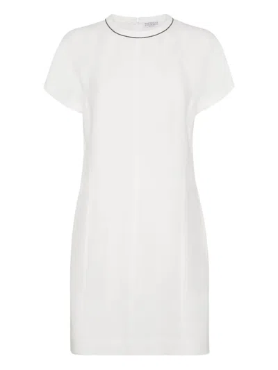 Brunello Cucinelli Monili Twill-minikleid Mit Kettendetail