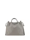 Brunello Cucinelli Monili Chain Detailed Drawstring Tote Bag In Pietra Serena