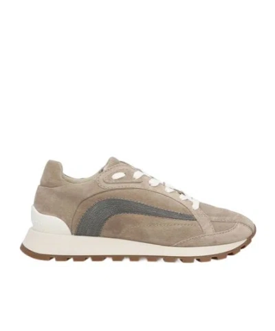 BRUNELLO CUCINELLI BRUNELLO CUCINELLI MONILI-CHAIN DETAILED SNEAKERS