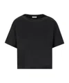 Brunello Cucinelli Round Neck Short Sleeve T-shirt With Jewel Chain In Black